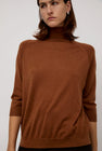 6397 Elbow Sleeve Turtleneck in Caramel