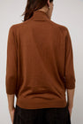 6397 Elbow Sleeve Turtleneck in Caramel