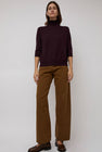 6397 Elbow Sleeve Turtleneck in Deep Purple