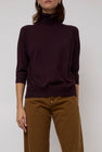 6397 Elbow Sleeve Turtleneck in Deep Purple