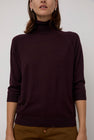 6397 Elbow Sleeve Turtleneck in Deep Purple
