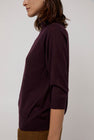 6397 Elbow Sleeve Turtleneck in Deep Purple