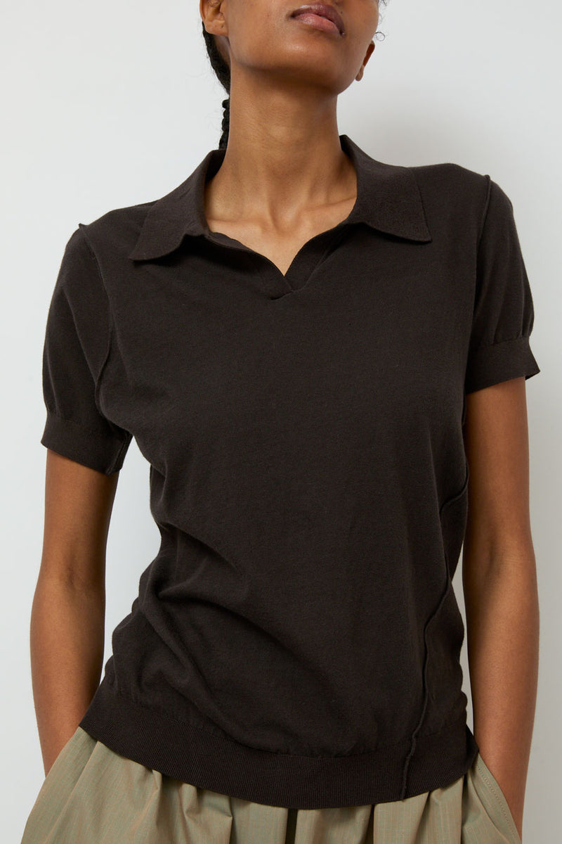 6397 Inside Out Polo in Espresso