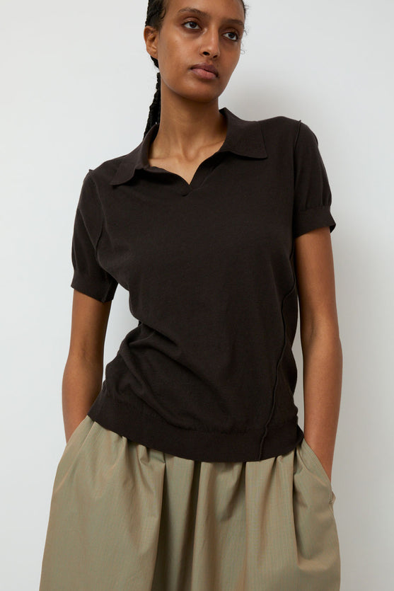 6397 Inside Out Polo in Espresso