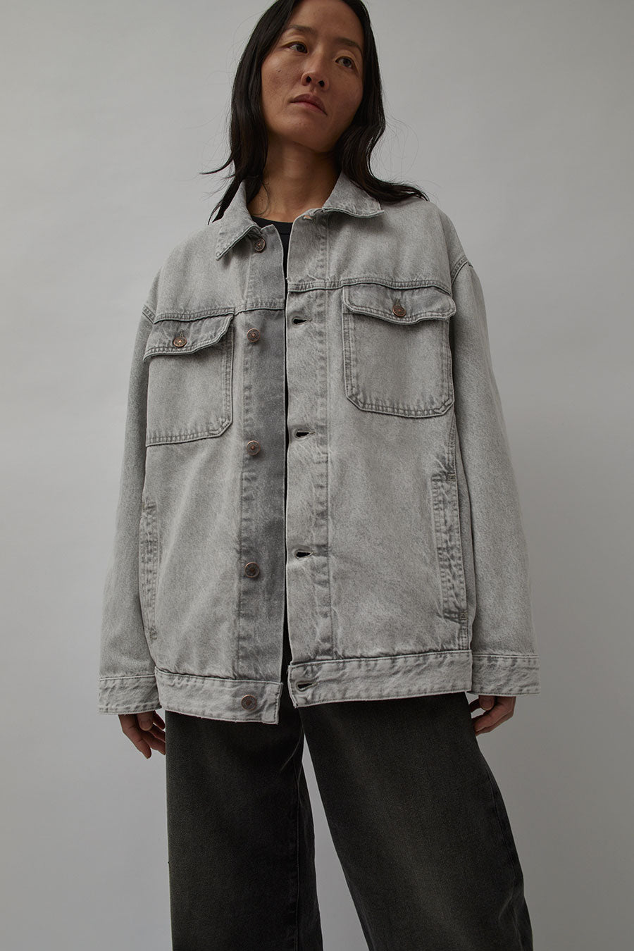 6397 Oversized Denim Jacket in Superlight Grey