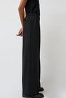 6397 Pleated Long Pull On Pant in Black