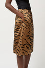 6397 Printed Slip Skirt in Tiger Print