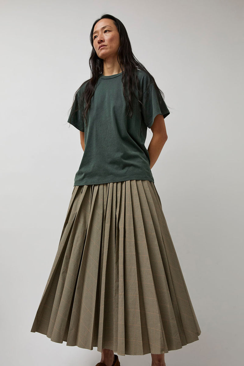 6397 Pull on Pleated Skirt in Plaid