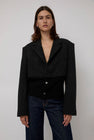 6397 Rib Blazer Jacket in Charcoal