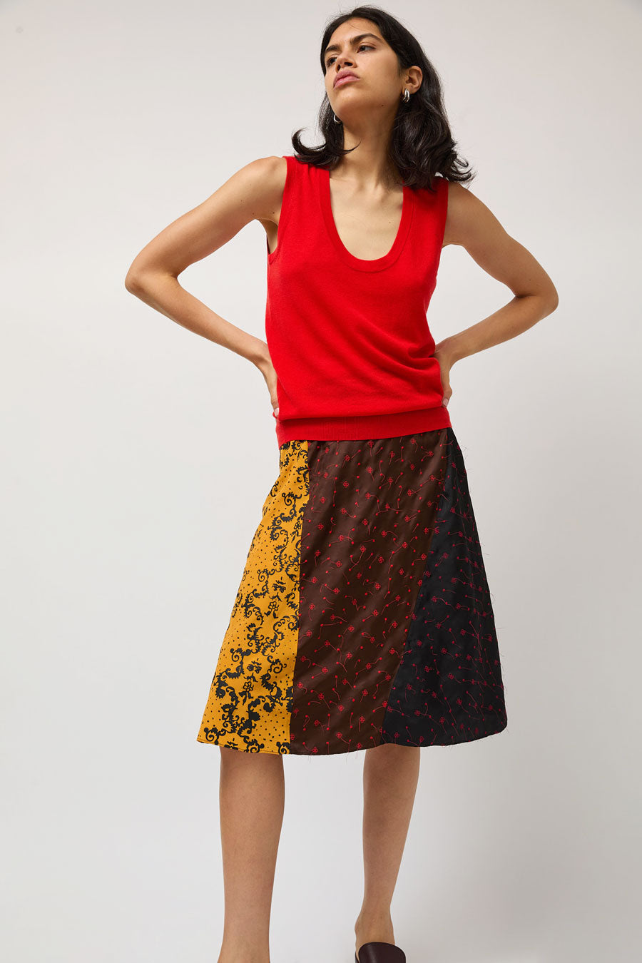 6397 Scraps Skirt in Multi