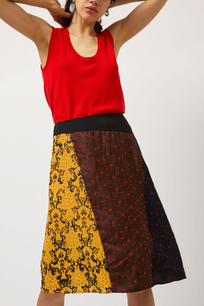 6397 Scraps Skirt in Multi