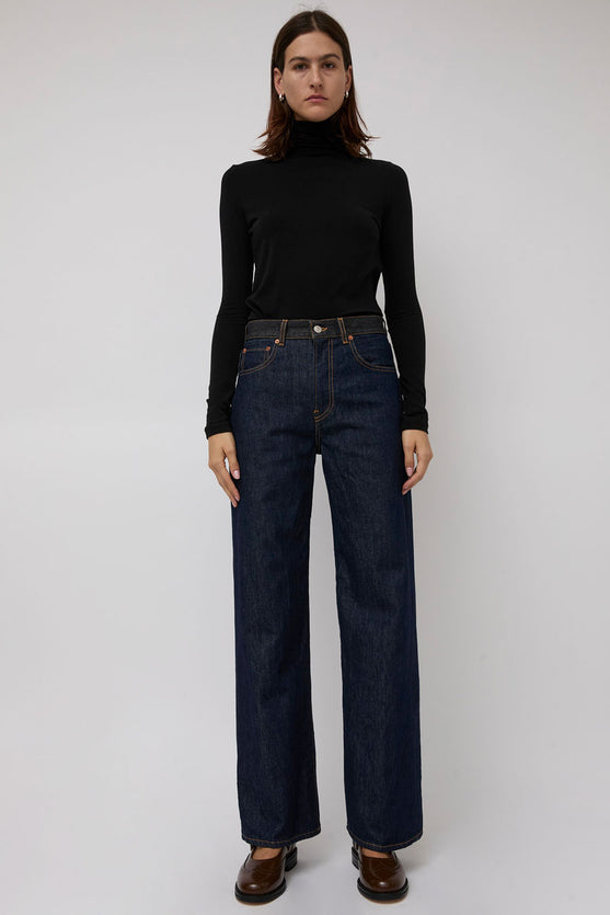 6397 Wide Jean in Raw Rinsed with Contrast WB