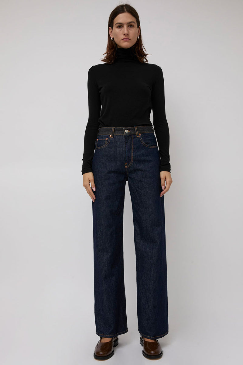 6397 Wide Jean in Raw Rinsed with Contrast WB