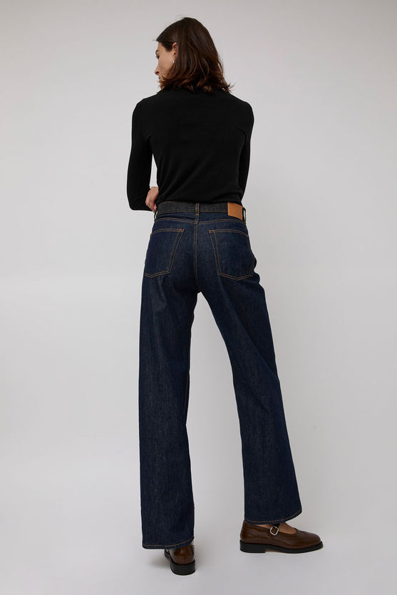 6397 Wide Jean in Raw Rinsed with Contrast WB