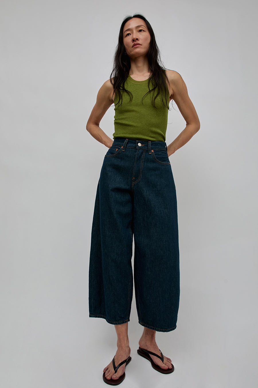 6397 Cropped Roomy Jean in 70s Rinsed Raw