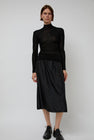 6397 Embroidered Slip Skirt in Black