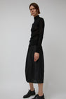 6397 Embroidered Slip Skirt in Black