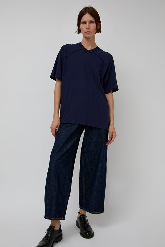6397 Inside out V Neck in Ink