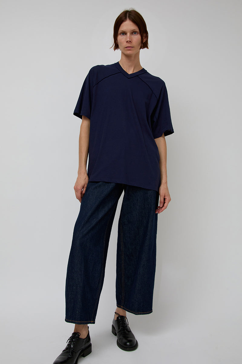 6397 Inside out V Neck in Ink