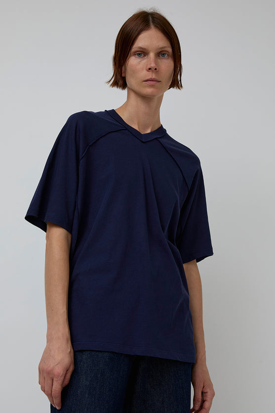 6397 Inside out V Neck in Ink