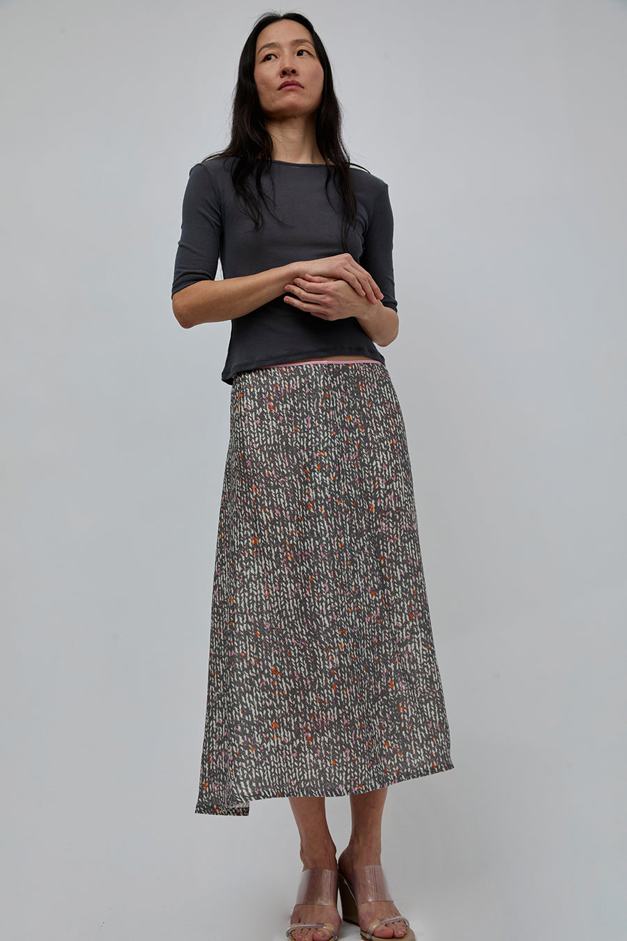 6397 Jacquard Print Skirt in Summer Tweed