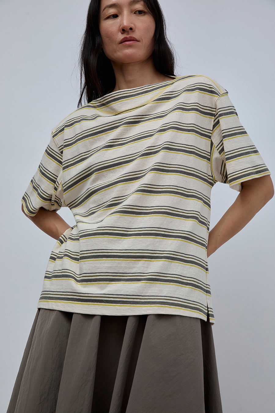 6397 Mariner Tee in Bone Stripe