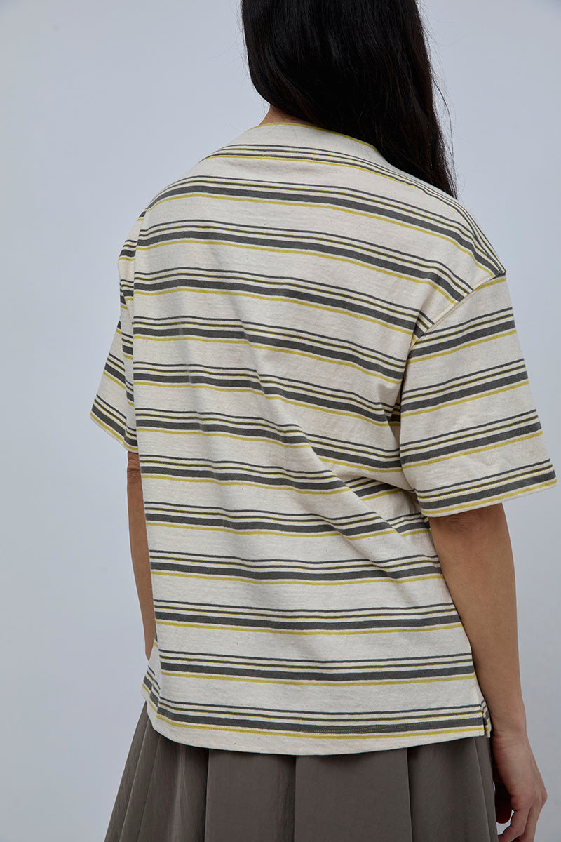 6397 Mariner Tee in Bone Stripe