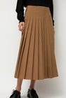 6397 Pleated Wrap Skirt in Khaki