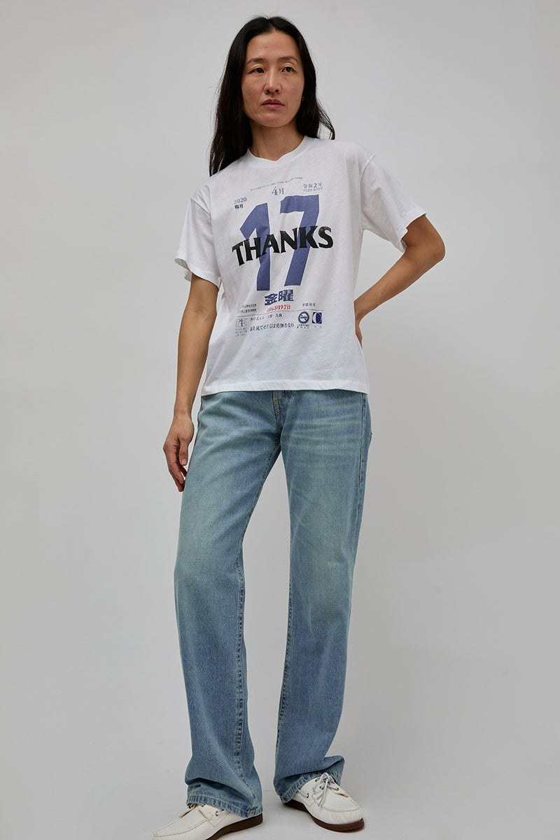 6397 Thanks Boy Tee in Optic White