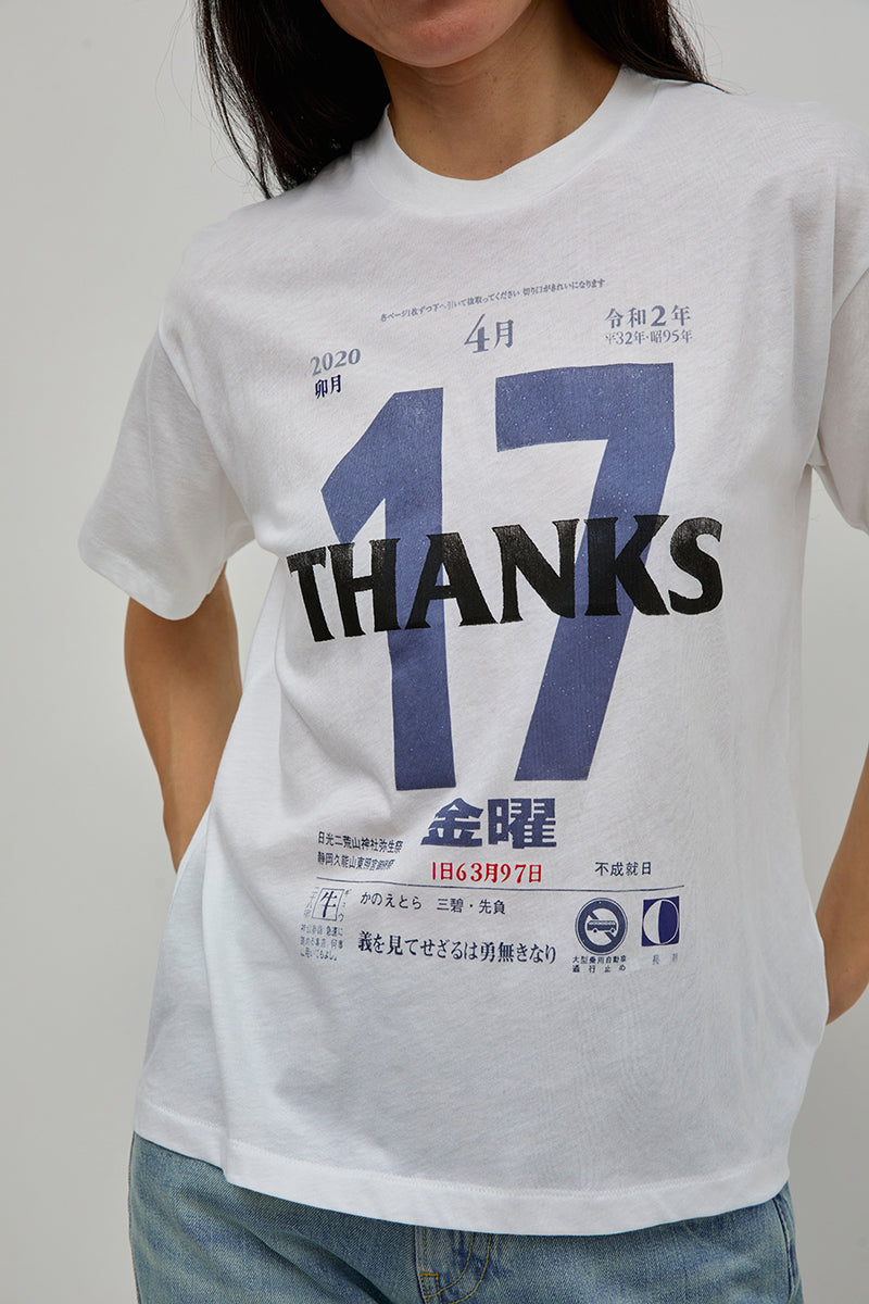6397 Thanks Boy Tee in Optic White
