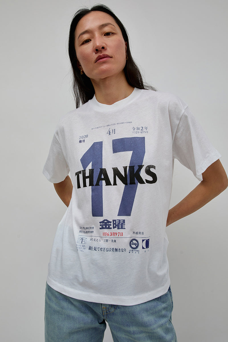 6397 Thanks Boy Tee in Optic White