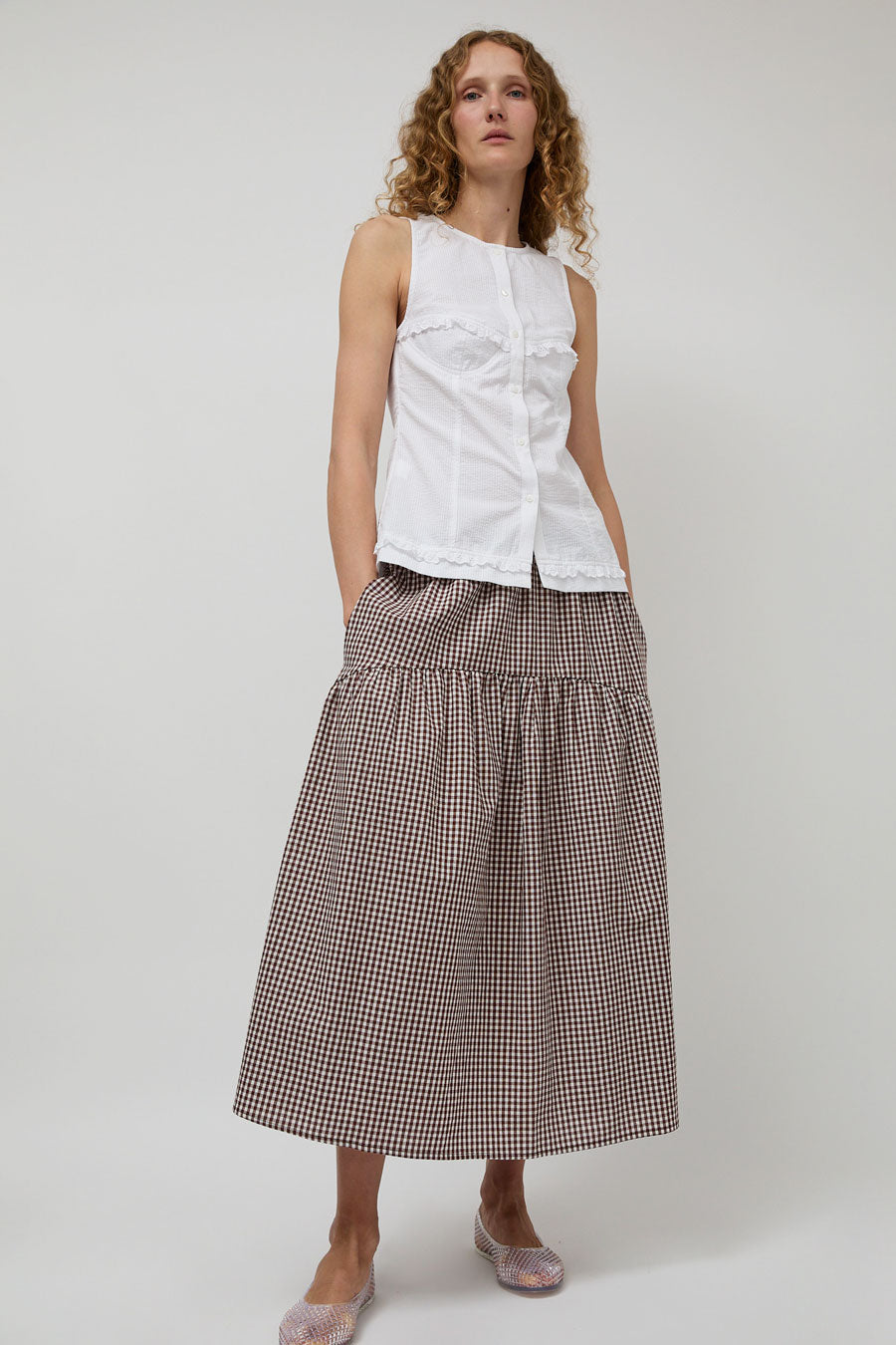 A Bronze Age Field Skirt in Brown Gingham