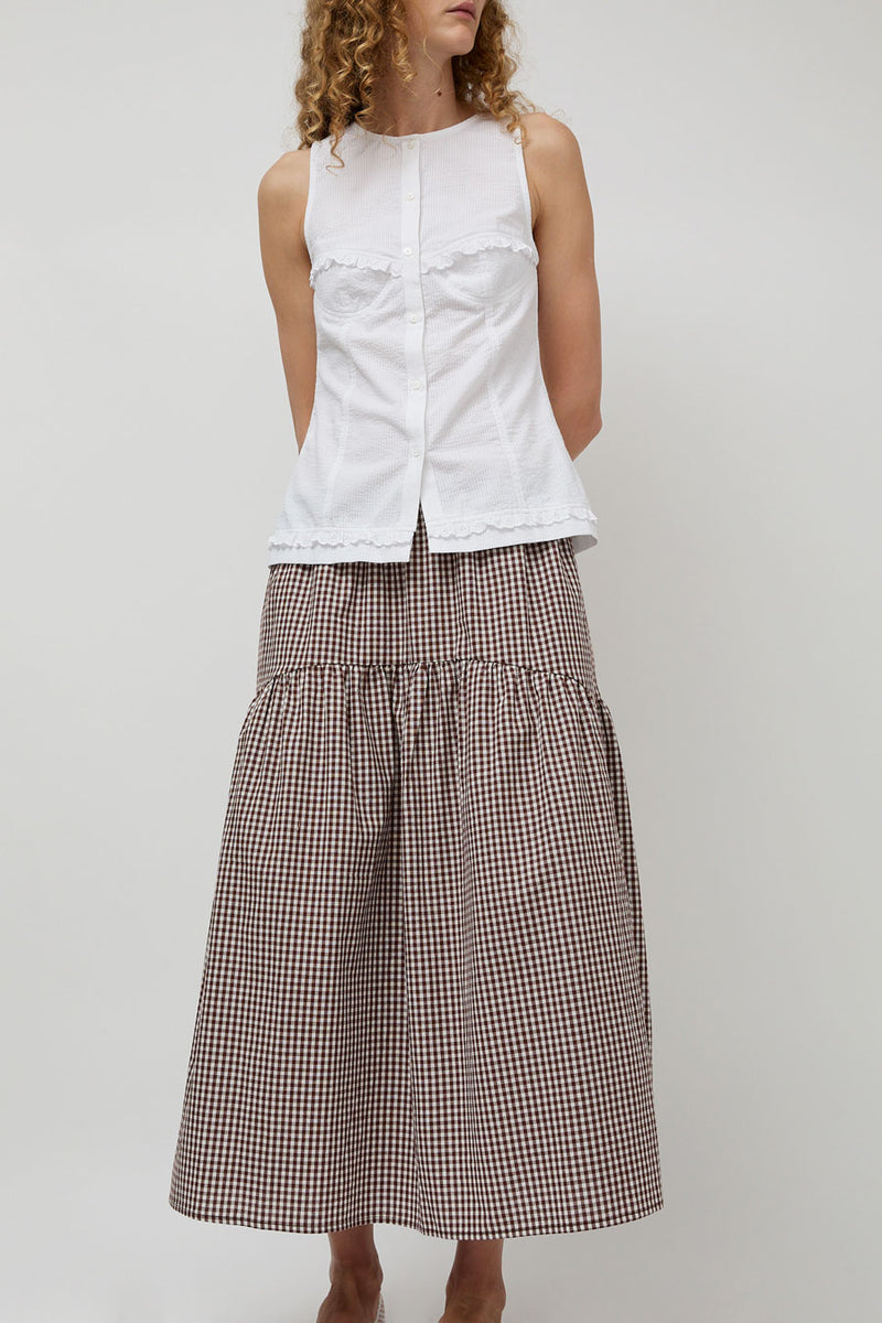 A Bronze Age Field Skirt in Brown Gingham