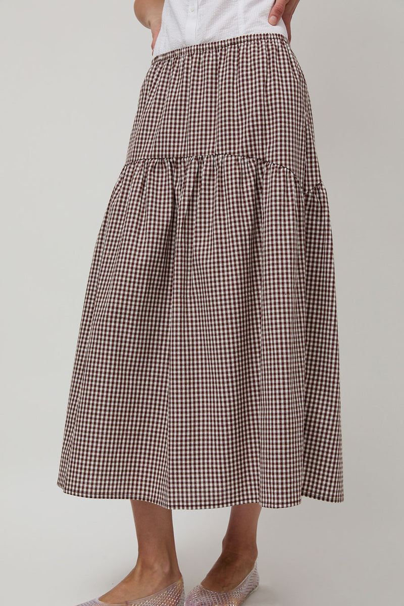 A Bronze Age Field Skirt in Brown Gingham