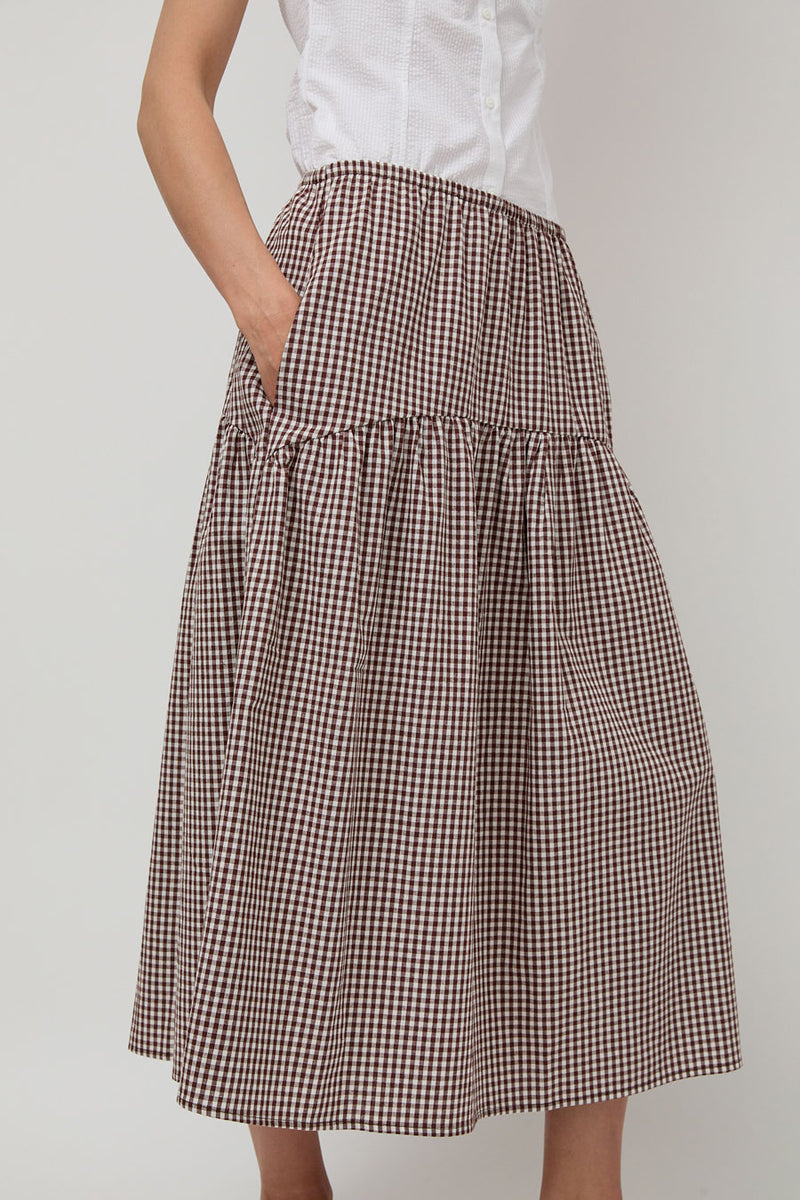 A Bronze Age Field Skirt in Brown Gingham