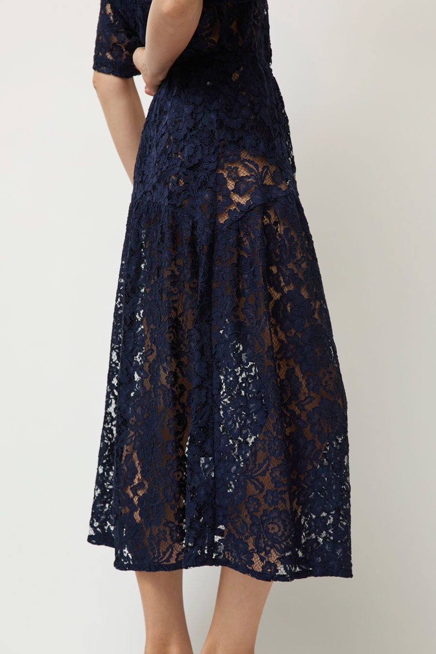 A Bronze Age Field Skirt in Navy Lace