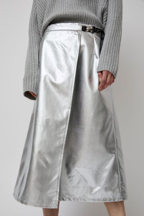 ARCS Nine Skirt in Silver Foil