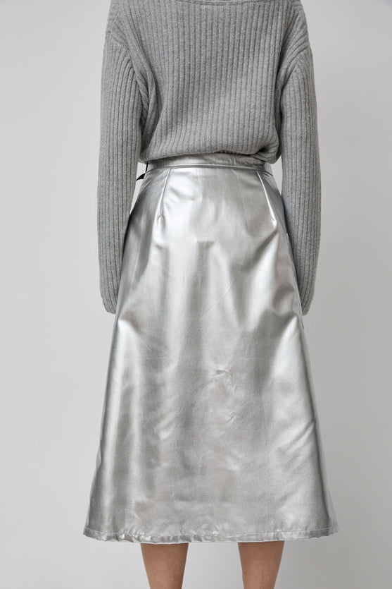 ARCS Nine Skirt in Silver Foil