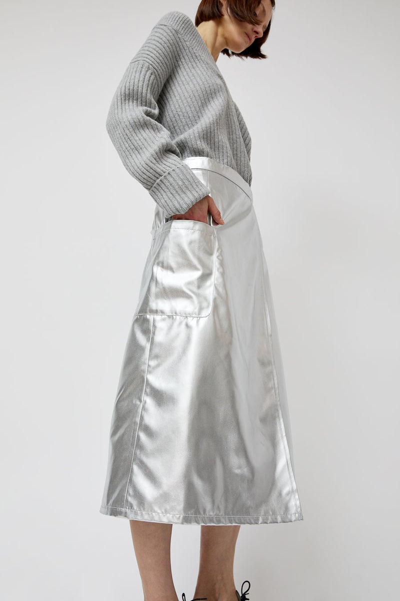 ARCS Nine Skirt in Silver Foil