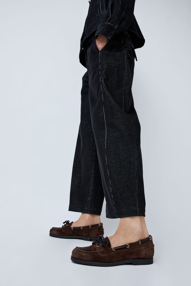 ATP Atelier Nesso Boat Shoe in Walnut Suede