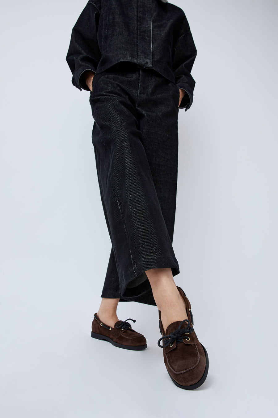 ATP Atelier Nesso Boat Shoe in Walnut Suede