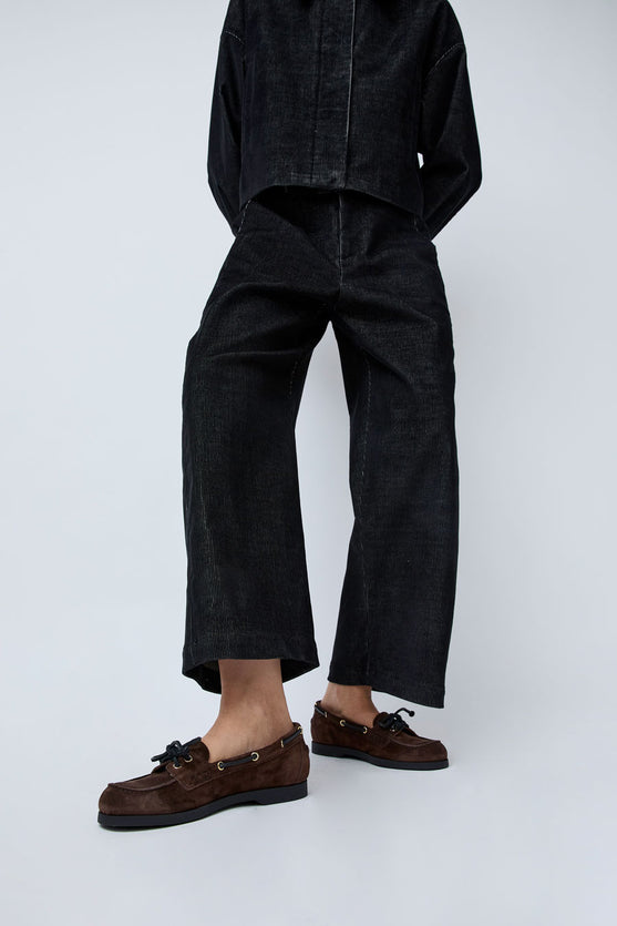 ATP Atelier Nesso Boat Shoe in Walnut Suede