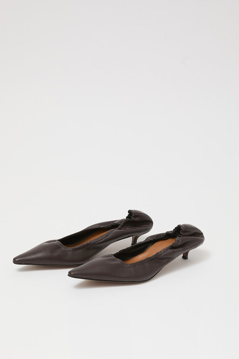 ATP Atelier Valfurva Low Pump in Walnut Shiny Nappa