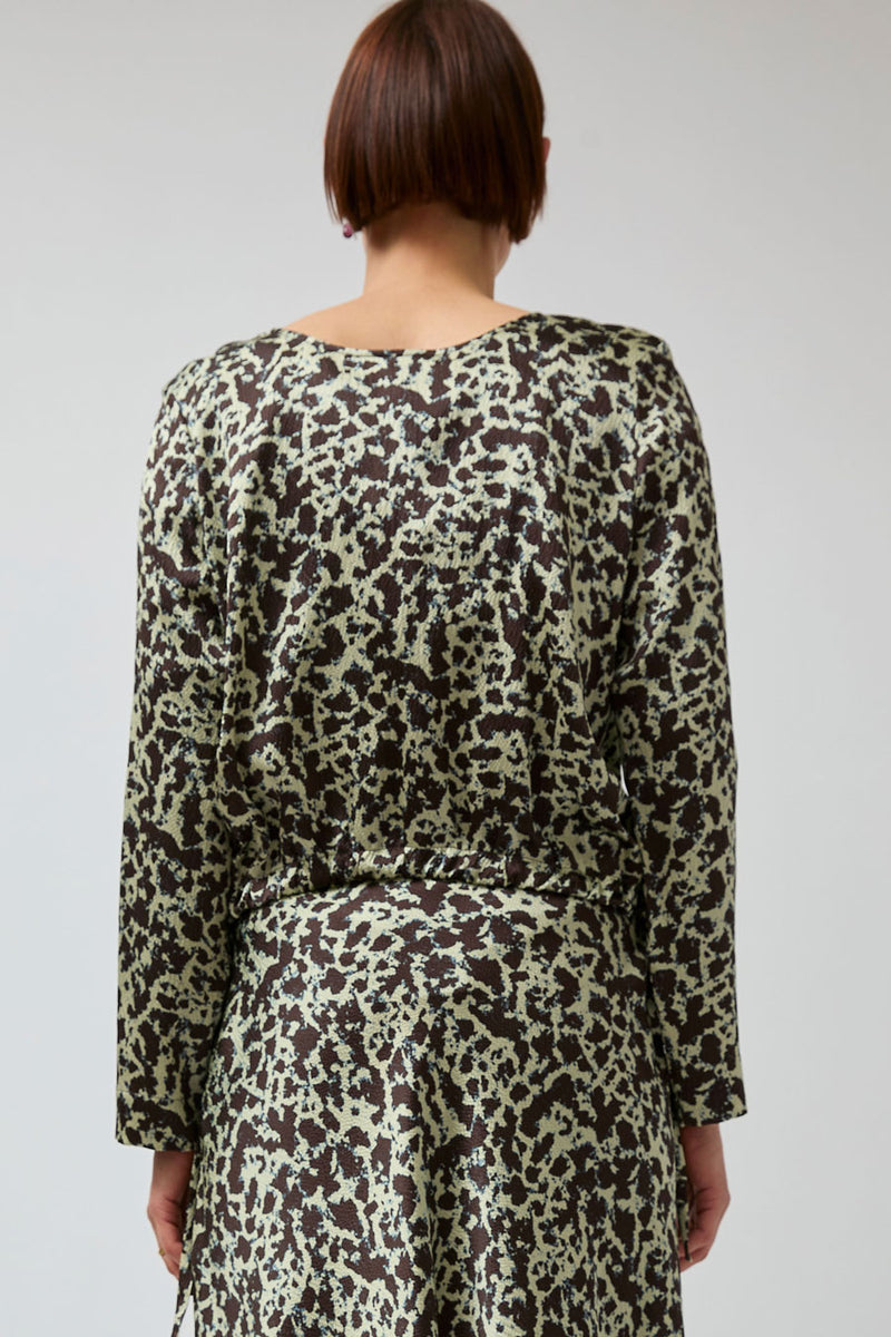 No.6 Ana Top in Mint Ink Blot