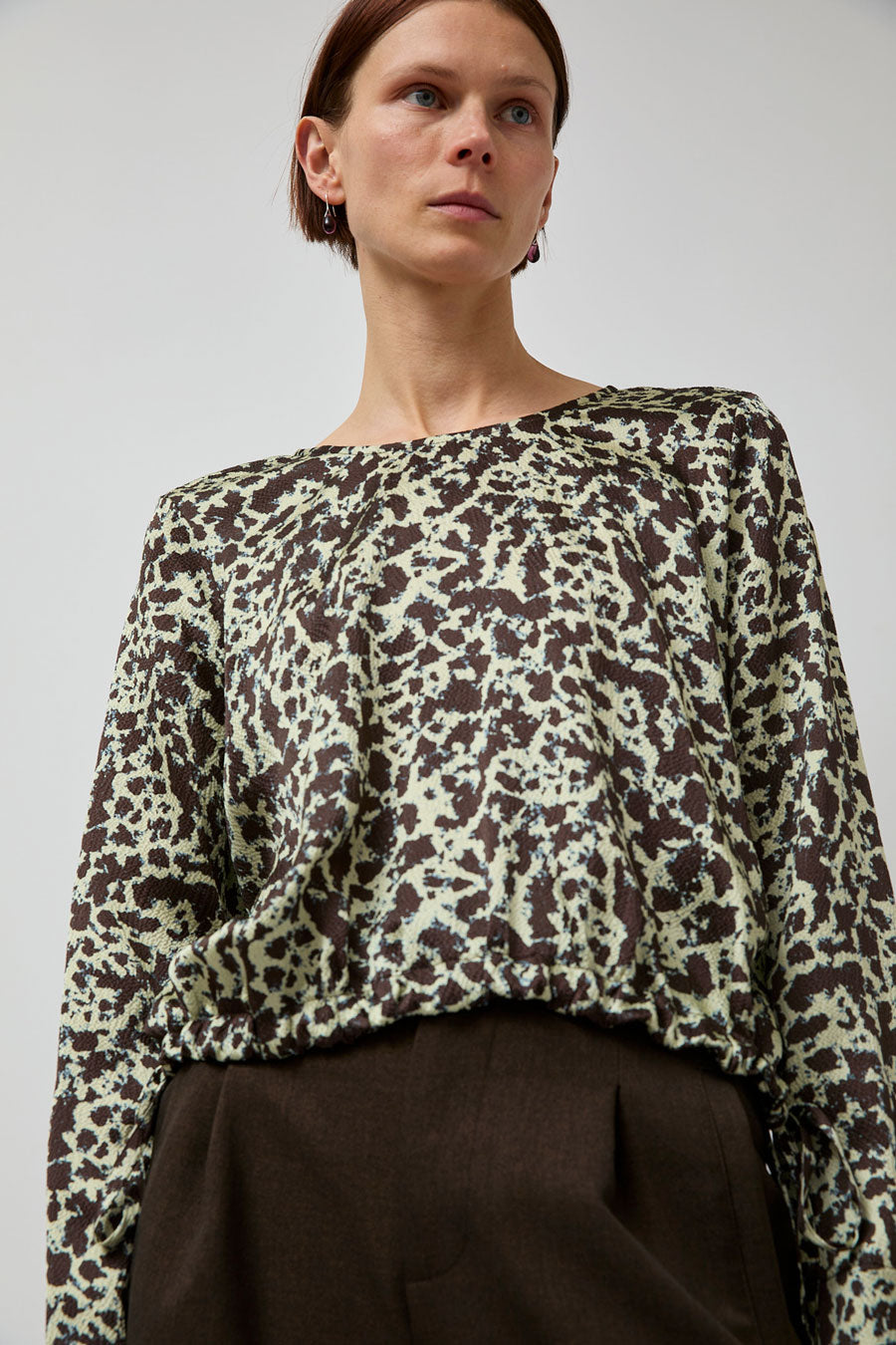 No.6 Ana Top in Mint Ink Blot