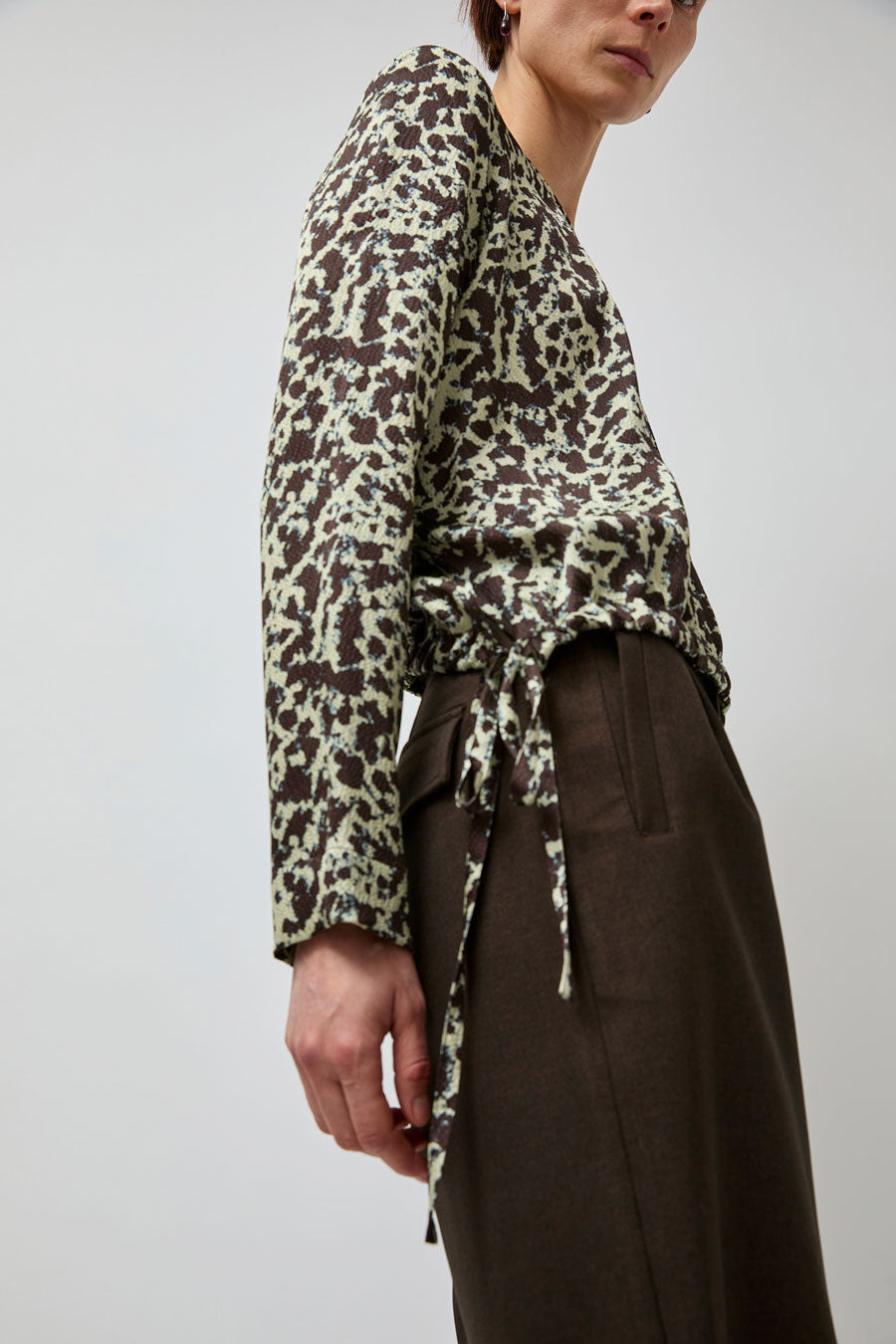 No.6 Ana Top in Mint Ink Blot