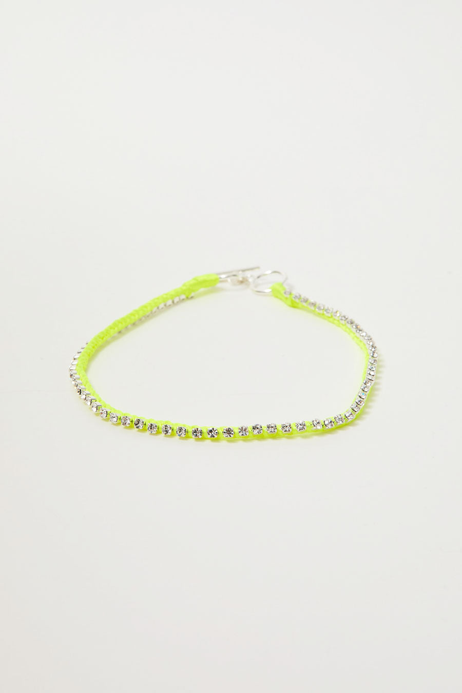 Alyssa Norton Rhinestone and Neon Thread Necklace in Yellow