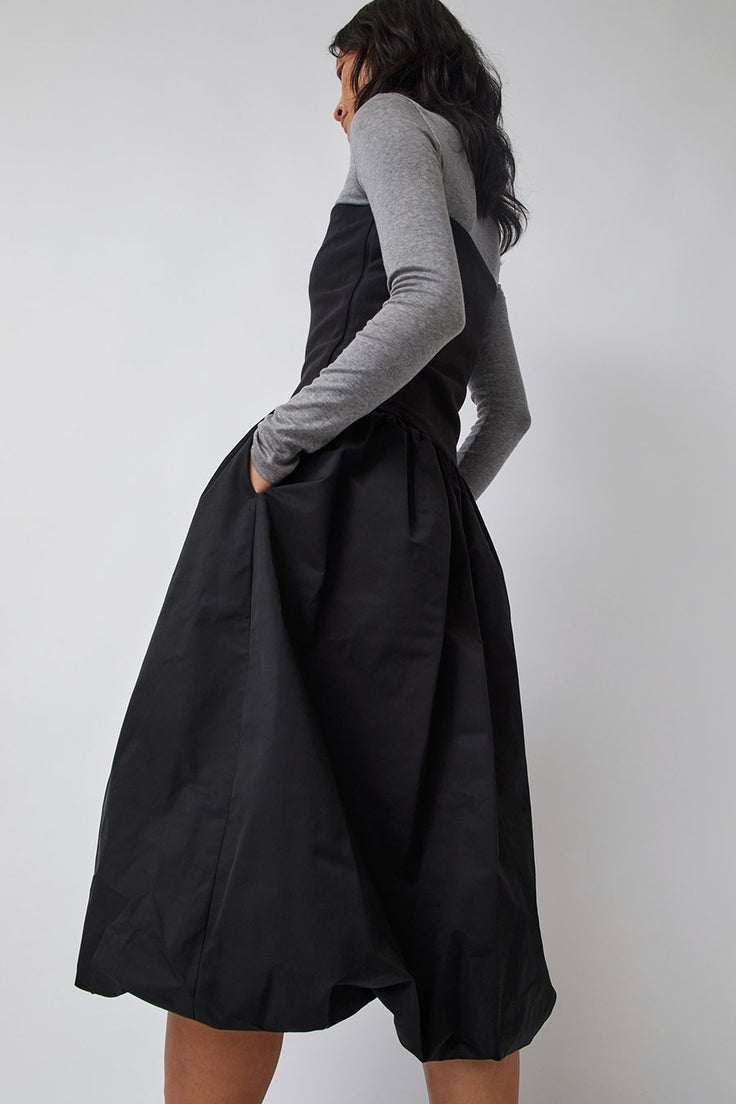 Amomento Banding Volume Skirt in Black