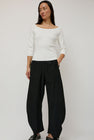 Amomento Curved Silhouette Pants in Black