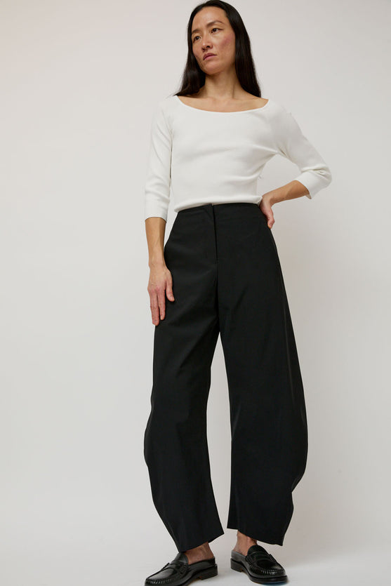 Amomento Curved Silhouette Pants in Black